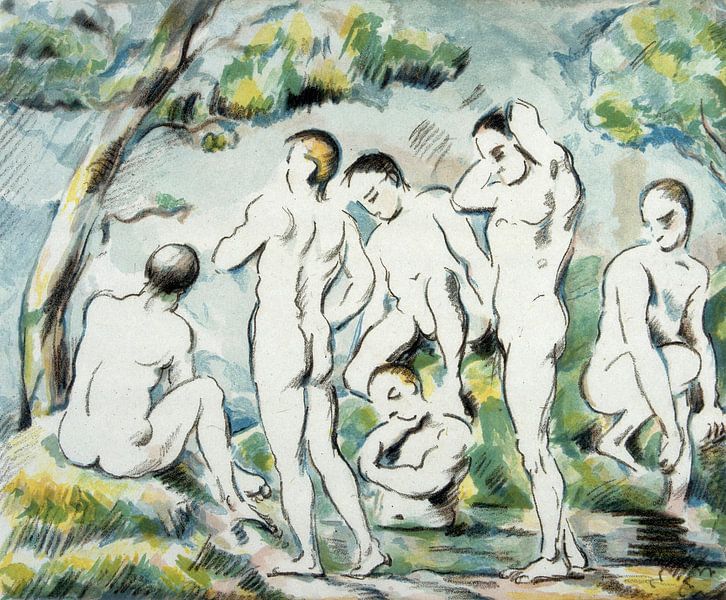Paul Cézanne, Schwimmer - 1897 von Atelier Liesjes