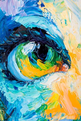 Un œil fascinant et coloré