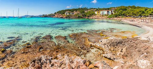 Mallorca eiland, mooi panorama uitzicht zee strand baai