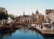 Vismarkt en Waag, Amsterdam van Vintage Afbeeldingen thumbnail
