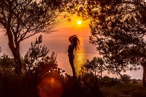 De zonsondergang op het Griekse eiland Zakynthos van Michiel Ton