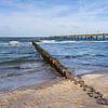 Buhne and pier on the coast of the Baltic Sea near Graal Müritz by Rico Ködder