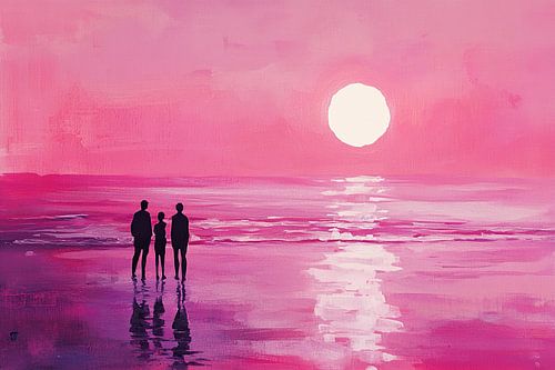 Sonnenuntergang | Drei bei Sonnenuntergang von Moderne Kollektion