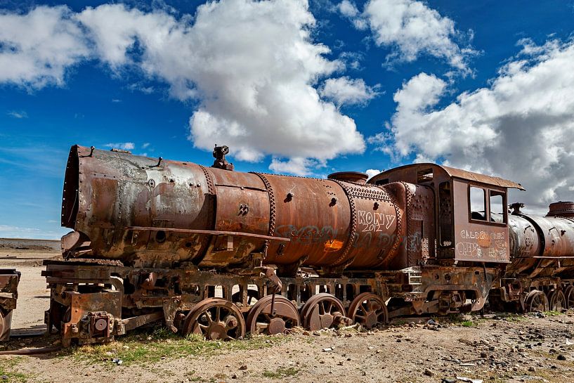 Der Zugfriedhof bei Uyuni in Bolivien von Roland Brack