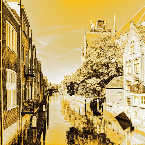 Binnenstad van Dordrecht Nederland Goud
