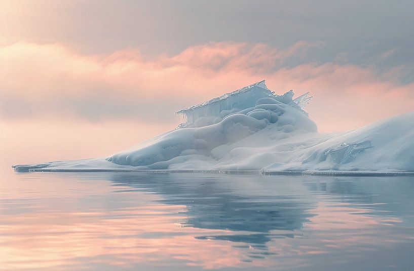 Sneeuwlicht bij zonsopgang van fernlichtsicht