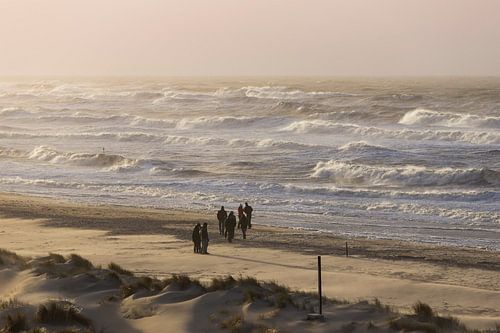 Tempête occidentale sur le Zuiderstrand de La Haye