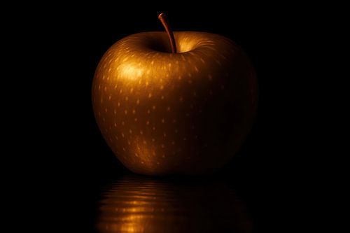 Stilleven met gouden appel
