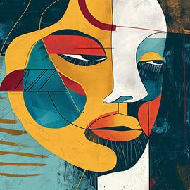 Kubistisches Abstraktes Gesicht von Poster Art Shop