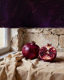 Granaatappels op linnen von Hayaam Studios