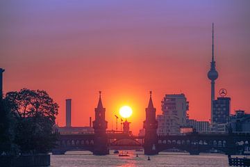 Berlin Skyline - Oberbaum Bridge and TV Tower by Salke Hartung