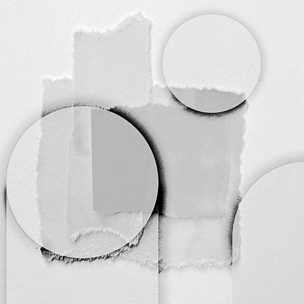 Gentle minimalism in circle shapes SW by Mad Dog Art