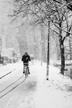 Fietsen in de sneeuw