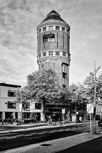 Wasserturm am Heuveloord in Utrecht (Farbe, schwarz-weiß)