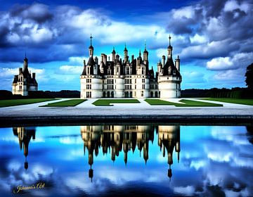 Kasteel droomlandschap - Château de Chambord, Frankrijk 1 van Johannas Art Creations