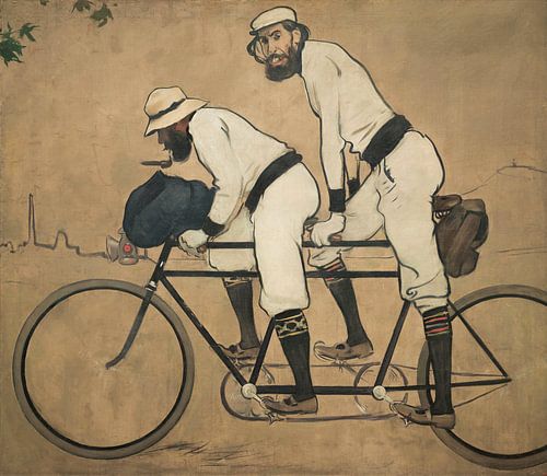 Ramon Casas en Pere Romeu op een tandem, Ramon Casas i Carbó