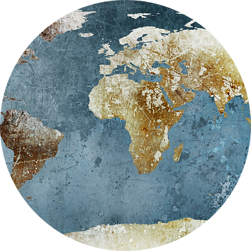 Wereldkaart - aardkleuren