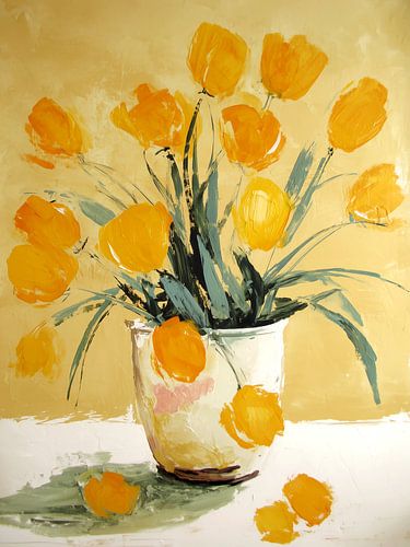 Yellow Tulips Still Life