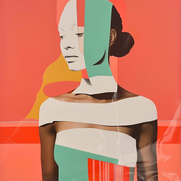 Abstract portrait in vibrant colours and shapes by Color Square