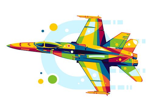 F-18 Hornet in Pop Art