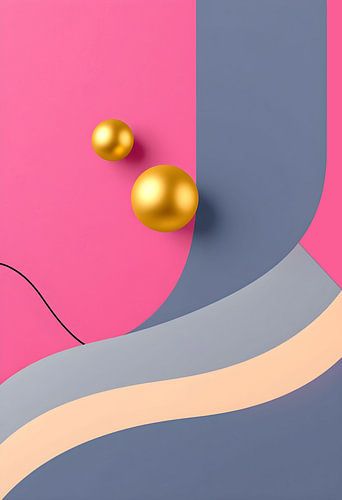 In roze en goud