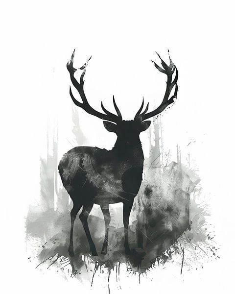 Minimalist Deer by Thea