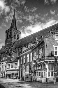 Stadscafé In den Groote Slock historisch Amersfoort zwartwit van Watze D. de Haan