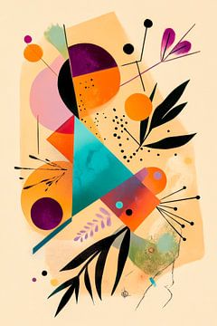 Abstract composition with colours and shapes by Poster Art Shop