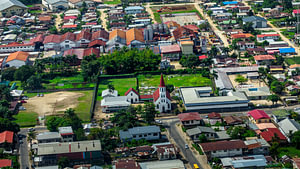 Paramaribo aus der Luft.