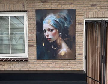 Customer photo: Modern version of the girl with the pearl earring by Studio Allee