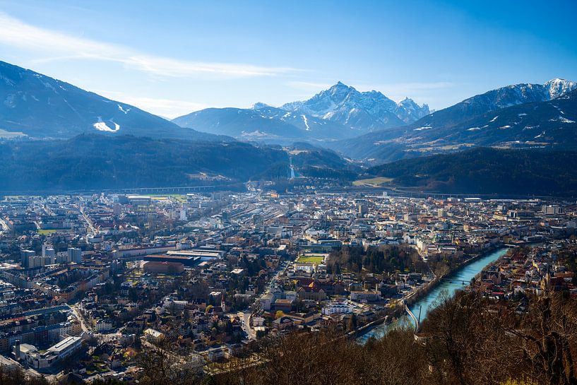 View over the city of Innsbruck by ManfredFotos