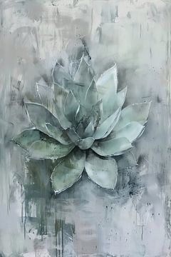 Echeveria in zartem Graugrün von Lauren Wilde