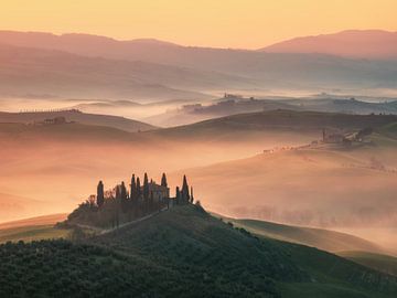 Gouden lentemorgen in Toscane van Daniel Gastager