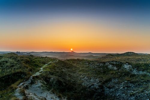 Sunset over the Zwanenwater dunes