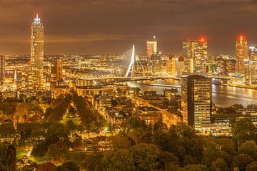 Skyline avond Rotterdam