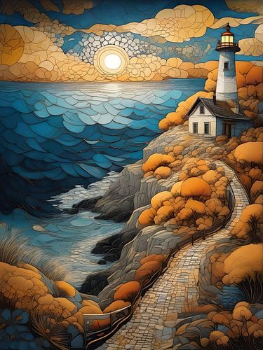 Lighthouse in the evening sun