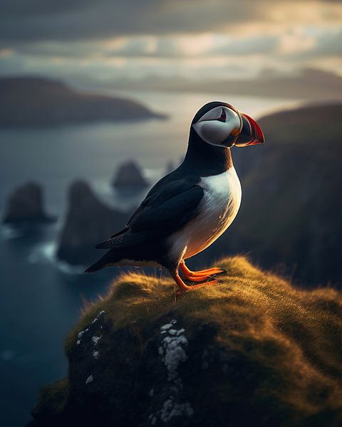 Papegaaiduiker van fernlichtsicht