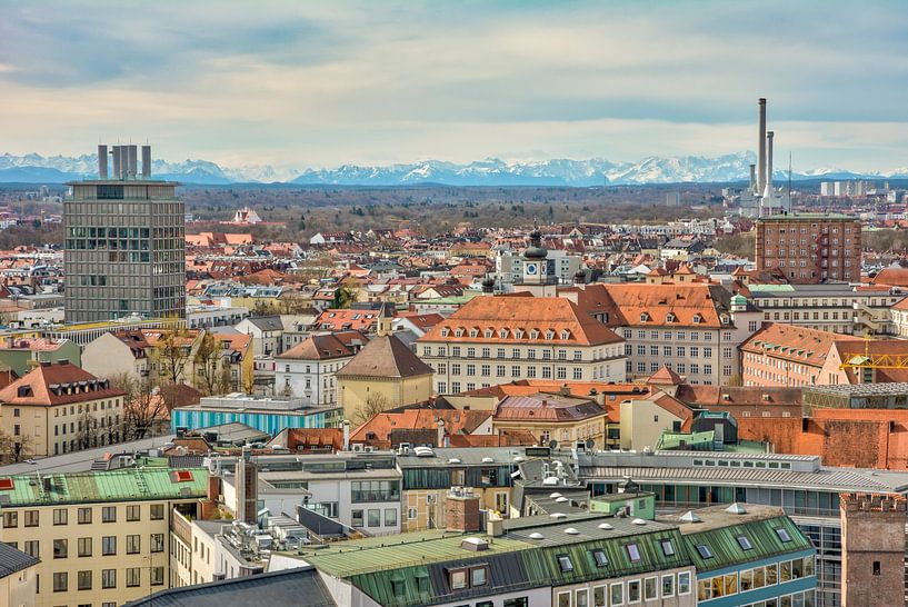 Vue sur Munich et les Alpes par ManfredFotos