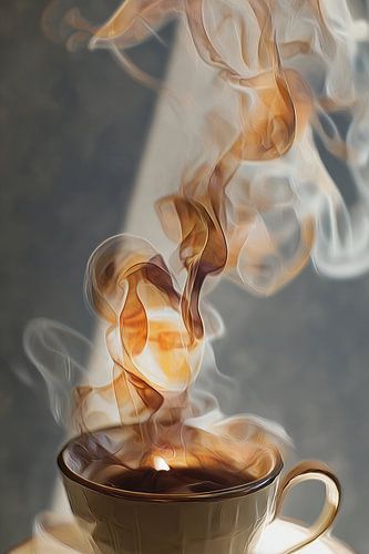 Koffie of Cappuccino abstracte illustratie