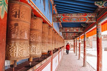 Tibetan gold prayer scrolls by Your Travel Reporter