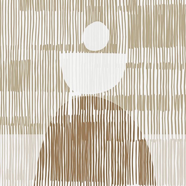 Équilibre doré Japandi Abstrait par Mad Dog Art