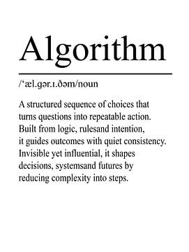 Definitie algoritme - Wit van WordsThatInspire