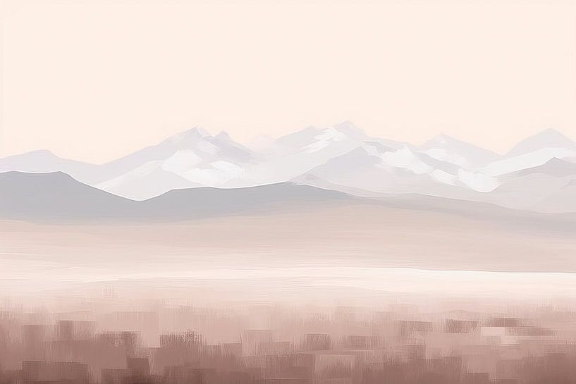 Beige Painting Whispering Serenity | Natural Serenity by Eye catching paintings