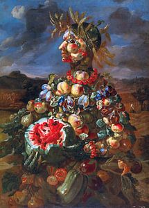 Lo Spadino, eine anthropomorphe Allegorie des Sommers - Teil eines Quadriptychons