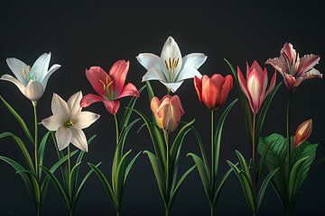 art floral sur le mur sur Egon Zitter