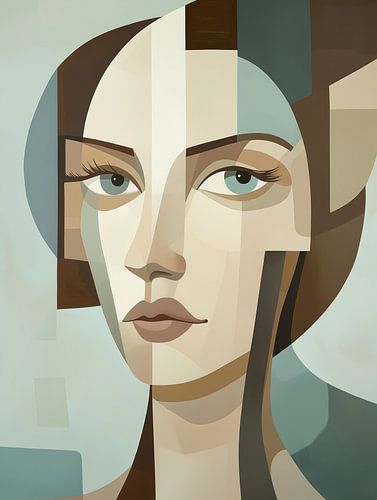 Abstract vrouwengezicht