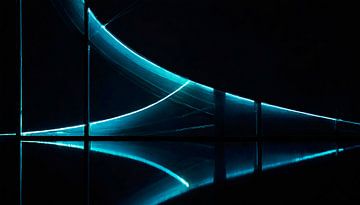 Lichteffecten in blauw van Mustafa Kurnaz