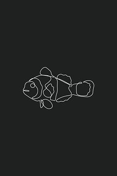 Finding Nemo Line Art van Walljar