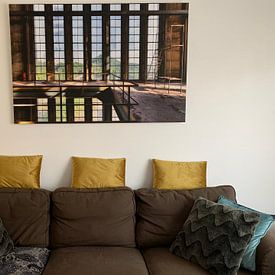 Customer photo: Window lot symmetry a abandoned factory by Sven van der Kooi (kooifotografie)