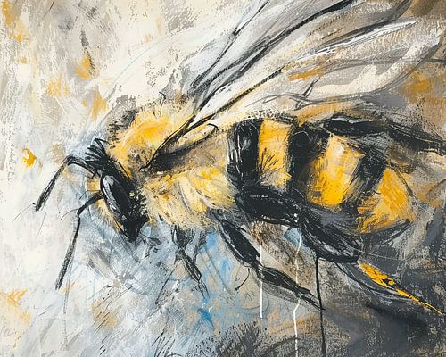 Blumen- und Bienenmalerei